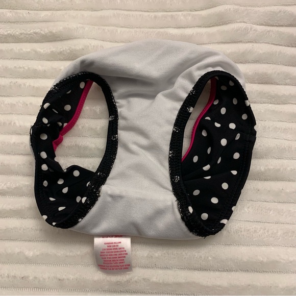 Baby Girl’s 18M Black Polka Dot Hot Pink Trim Takini 2-PC Swimsuit Tiered Top EC - Picture 14 of 14